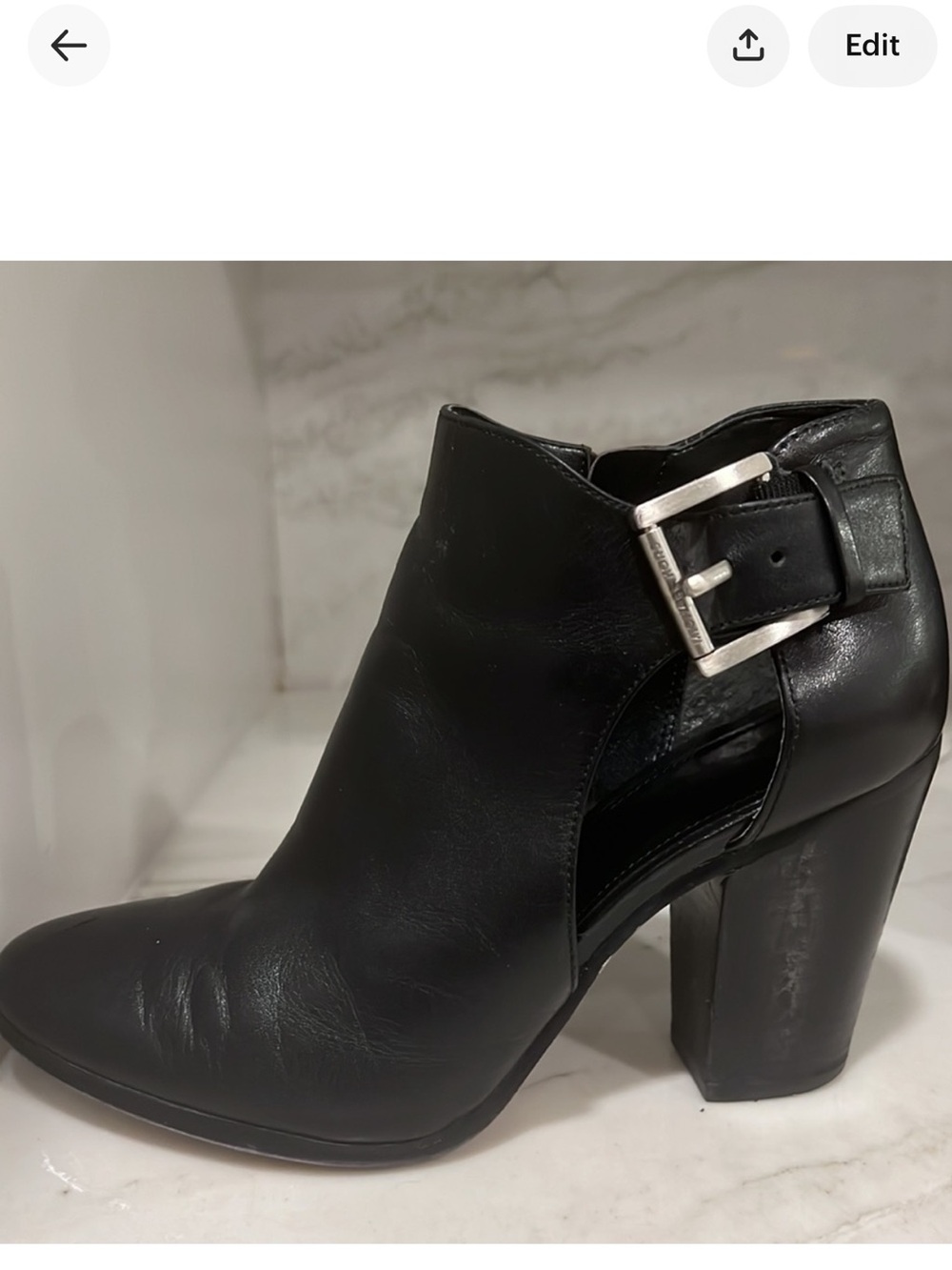 MICHAEL KORS leather boots, size 6.